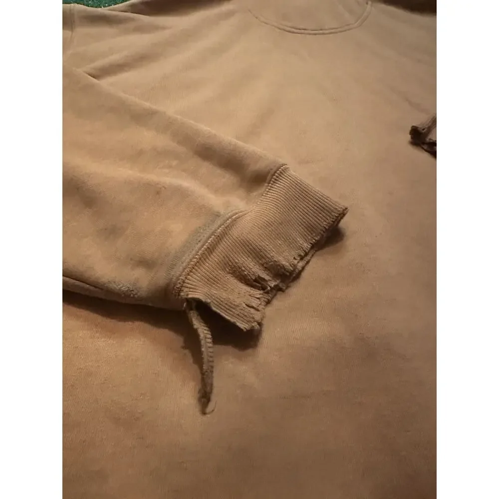 Vintage 90s Light Brown Distressed Carhartt Workwear Hoodie - Picture 13 of 15